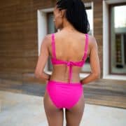 Bikini triangle avec anneaux rose