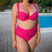 Bikini à armatures rose