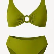 Bikini triangle avec anneaux orange