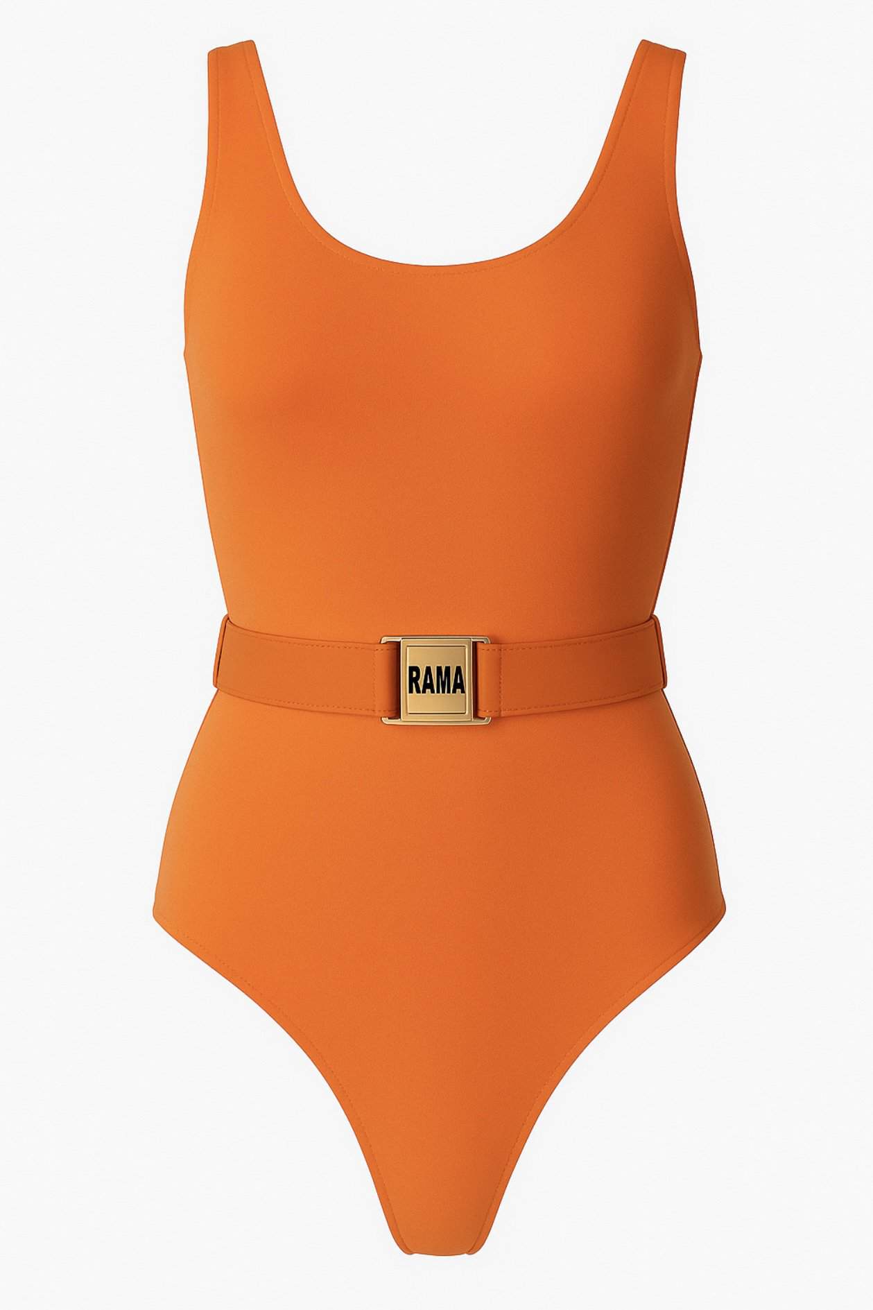 Une pièce symétrique avec ceinture orange