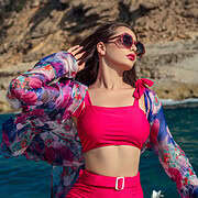 Kimono en mousseline floral