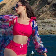 Kimono en mousseline floral