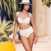 Bikini à armatures blanc crème