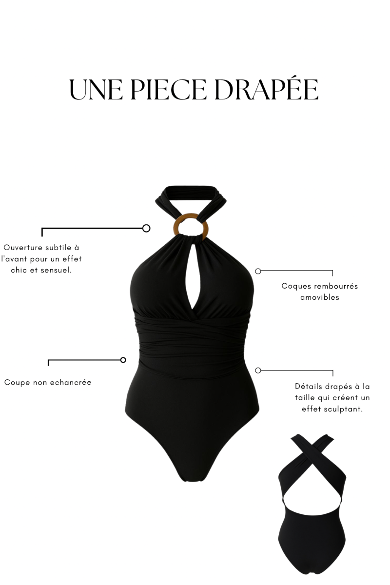 Une pièce drapée avec noeud noir