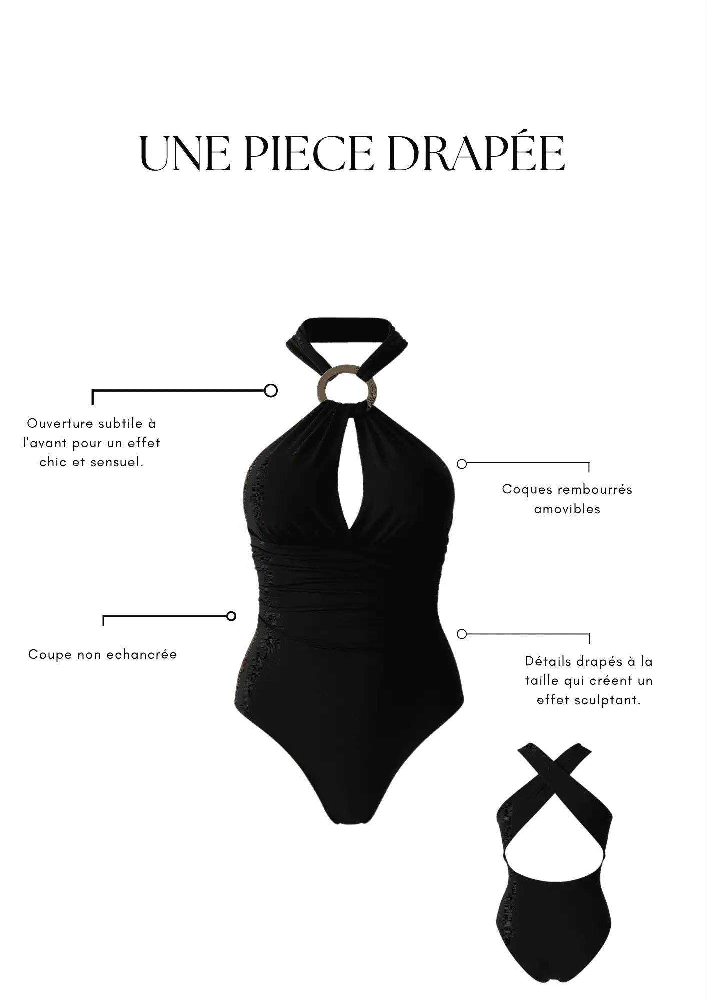 Une pièce drapée avec noeud noir