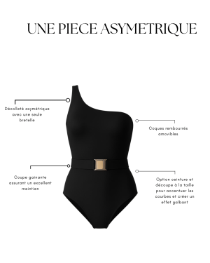 Une pièce asymétrique avec ceinture noir