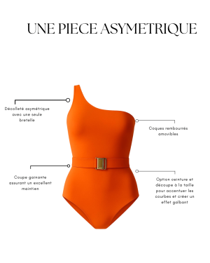 Une pièce asymétrique avec ceinture noir