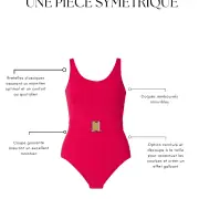 Une pièce symétrique avec ceinture rose