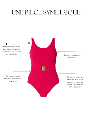 Une pièce symétrique avec ceinture rose