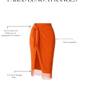 Paréo long à franges