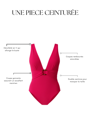 Une pièce ceinturée avec anneau rose
