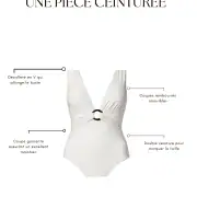 Une pièce ceinturée avec anneau blanc crème