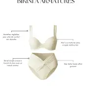 Bikini à armatures blanc crème