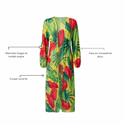Kimono en mousseline floral