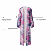 Kimono en mousseline floral