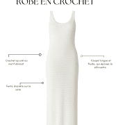 Robe en crochet blanche