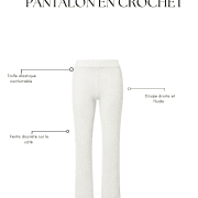 Pantalon en crochet blanc