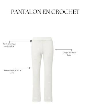 Pantalon en crochet blanc