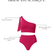 Bikini asymétrique rose