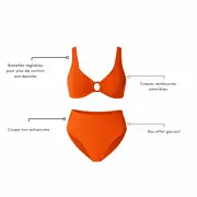 Bikini triangle avec anneaux orange