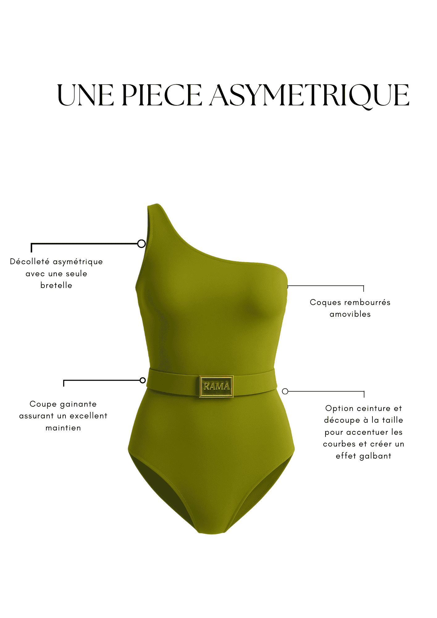 Une Pièce asymétrique avec ceinture