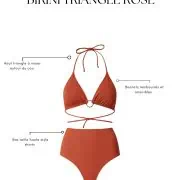 Bikini triangle saumon