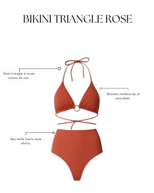 Bikini triangle saumon