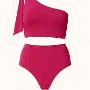 Bikini asymétrique saumon