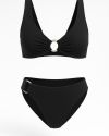 Black triangle bikini with rings