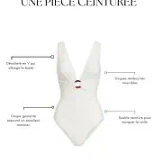 Une pièce ceinturée avec anneau blanc crème