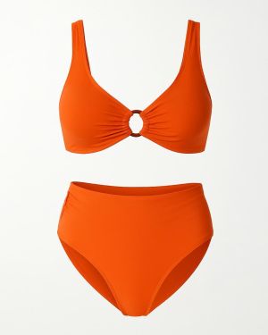 Bikini triangle avec anneaux orange
