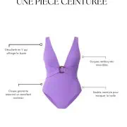 Une pièce ceinturée avec anneau violet