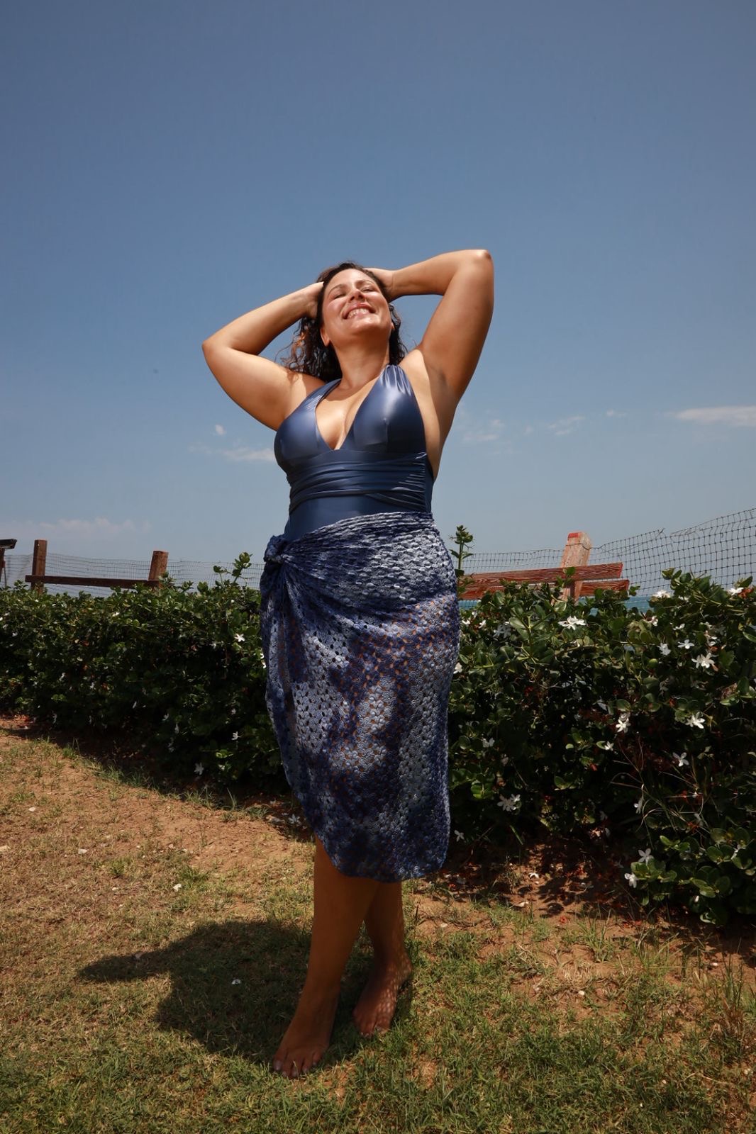 Paréo “Azur Crochet”