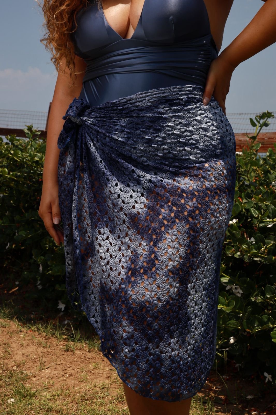 Paréo “Azur Crochet”