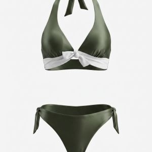 bikini vert shiny