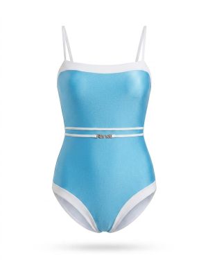 Maillot de bain une pièce “Riviera” shiny bleu ciel