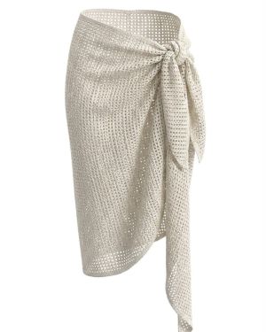 Paréo “Riviera Crochet” blanc