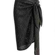 Paréo “Riviera Crochet” noir