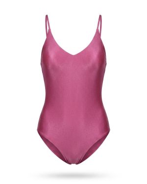 Maillot de Bain Une-Pièce dos croisé rose