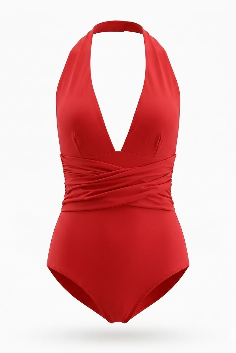 Maillot de Bain “Drapé rouge