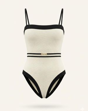Maillot de bain une pièce “Riviera” blanc crème